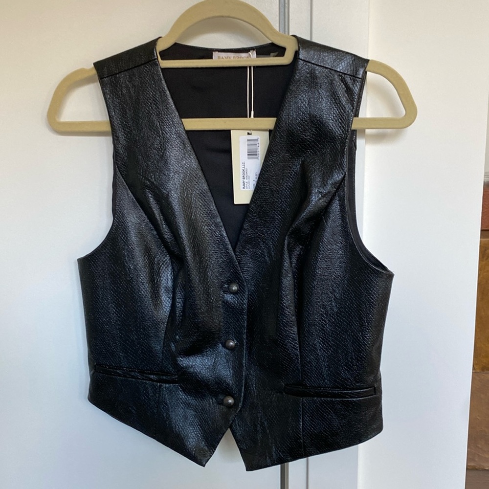 NWT Ramy Brook faux leather vest